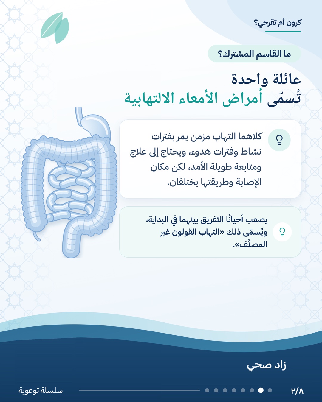 الفرق بين داء كرون والتهاب القولون التقرحي، الشريحة 2 من 8