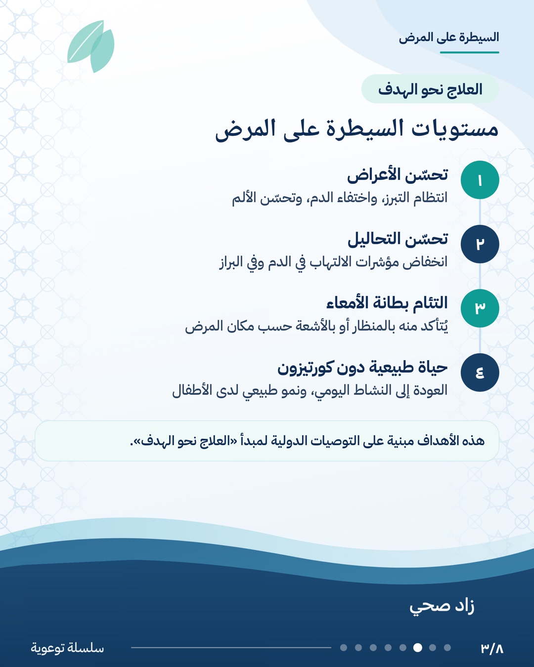 كيف نعرف أن المرض تحت السيطرة؟، الشريحة 3 من 8