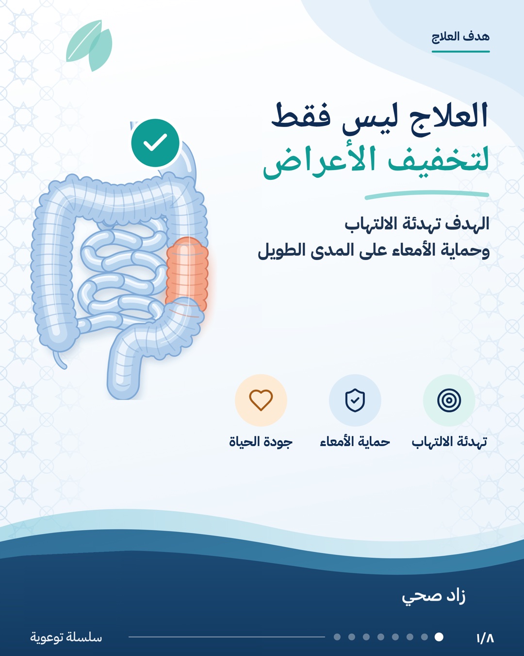العلاج ليس فقط لتخفيف الأعراض، الشريحة 1 من 8