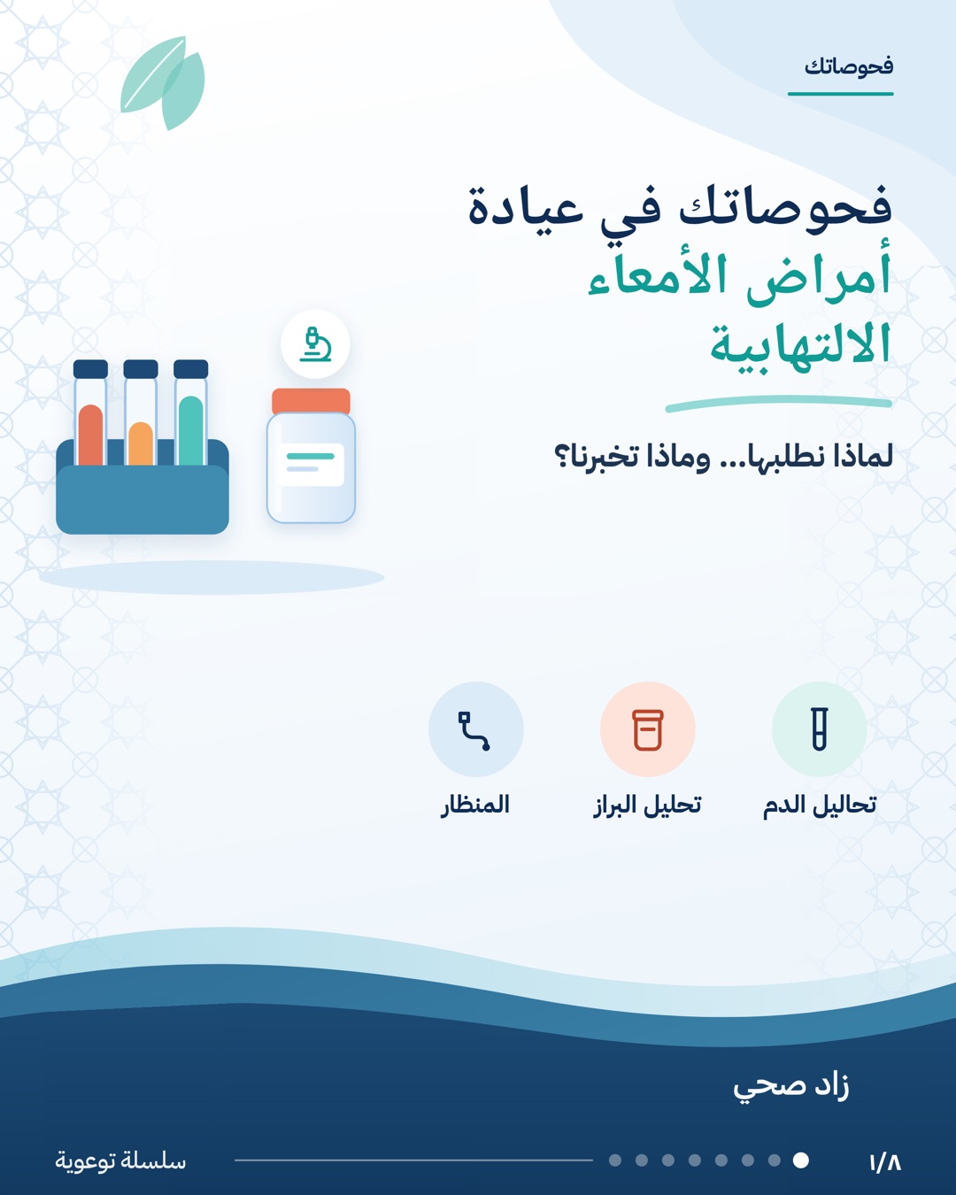 فحوصاتك في عيادة أمراض الأمعاء الالتهابية، الشريحة 1 من 8